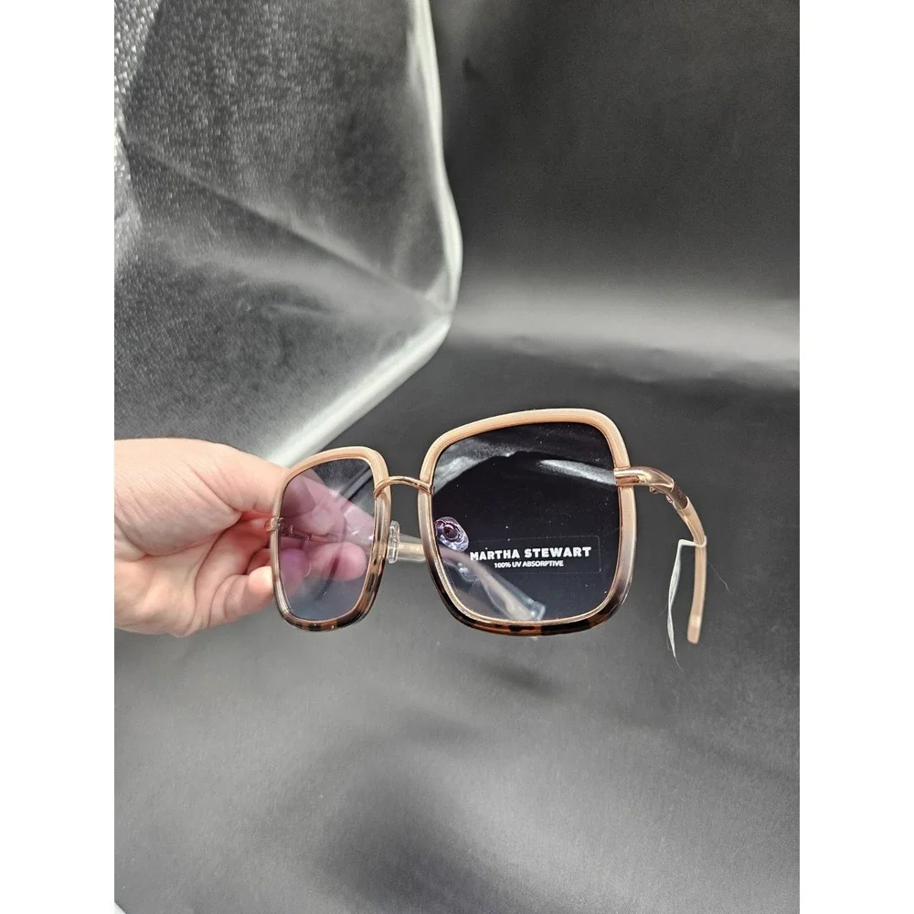 Martha Stewart Womens Oversized Square Frame Sunglasses  UV Protection